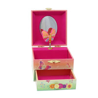 Pink Poppy Rainbow Butterfly Small Musical Jewelry Box