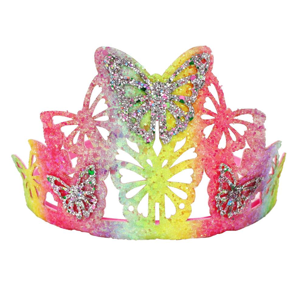 Pink Poppy Soft Glitter Butterfly Crown