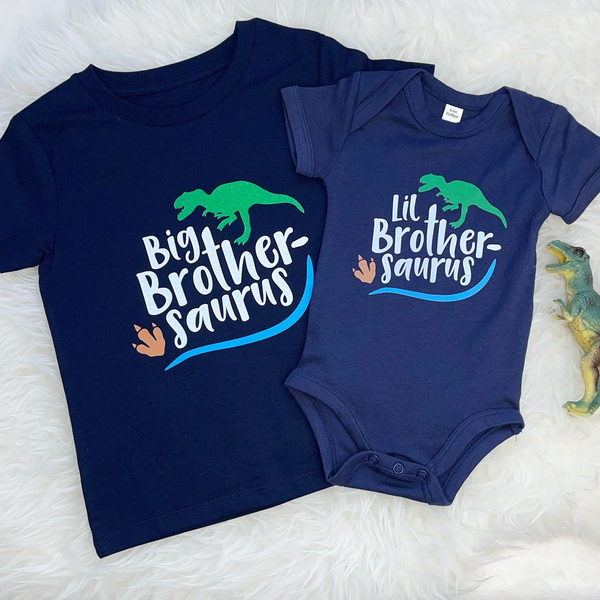 Lovetree Design Big/Lil Brother-Saurus Matching Dinosaur Shirts