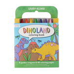 Ooly Carry Along Coloring Book and Crayon Kit - Dinoland
