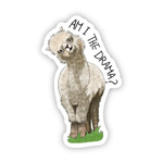 Big Moods 'Am I the Drama' Llama Vinyl Sticker