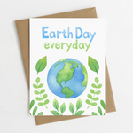 Blue Thistle Earth Day Greeting Card