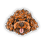 Big Moods Goldendoodle Vinyl Sticker