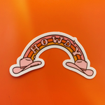 Doodle By Meg 'Howdy' Rainbow Vinyl Sticker