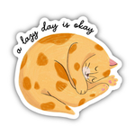 Big Moods 'A Lazy Day Is Okay' Cat Vinyl Sticker