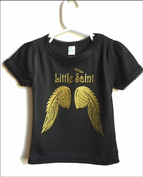 Little Black Tutu Little Saint Toddler Girls Tee, 12-18 mo