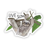 Big Moods 'Live Slow' Sloth Vinyl Sticker