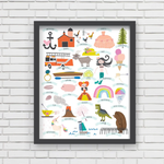 Lucy Darling Imagination Alphabet Art Print