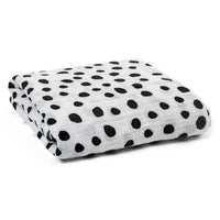 *FINAL SALE* Modern Burlap Organic Cotton Black & White Muslin Swaddle - Spots