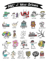 Pink Cheeks Studios ABCs of New Orleans Poster