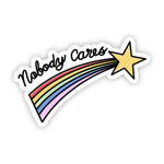 Big Moods 'Nobody Cares' Shooting Star Vinyl Sticker