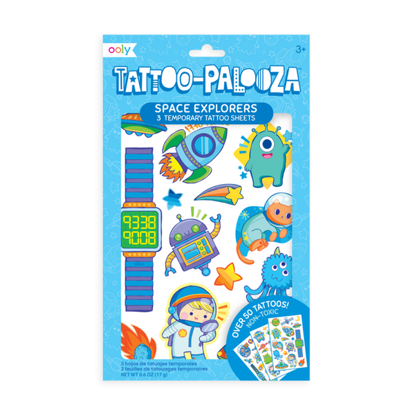 Ooly Tattoo-Palooza Temporary Tattoos - Space Explorer