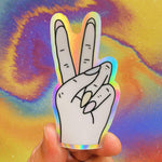 Big Moods Holographic Peace Sign Vinyl Sticker
