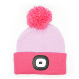 Night Owl Kid's Rechargeable LED Pom Beanie
