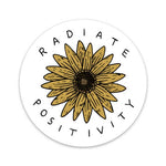 Big Moods 'Radiate Positivity' Sunflower Vinyl Sticker