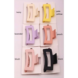 Cut-Out Rectangle Hair Claw Clips