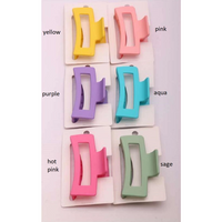 Cut-Out Rectangle Hair Claw Clips