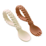 Itzy Ritzy Sweetie Spoons Silicone Spoon and Fork Set