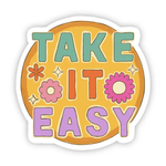 Big Moods 'Take It Easy' Retro Vinyl Sticker