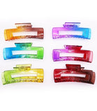 Tie Dye Rectangle Hair Claw Clips