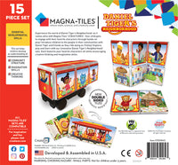 Magna-Tiles CreateOn Daniel Tiger Ride Along Trolley 15-Piece Set