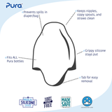 Pura Stainless Kiki Silicone Travel Covers, 2-Pack